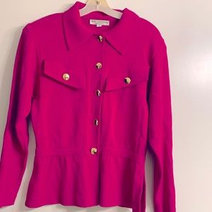 Beautiful Magenta St John jacket size Large